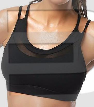 stretch back stripes bra